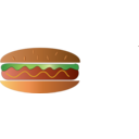 download Burger Sandwich Icon clipart image with 0 hue color