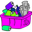 download Recycle Bin clipart image with 90 hue color