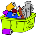 download Recycle Bin clipart image with 225 hue color