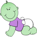 download Baby Boy Crawling clipart image with 90 hue color
