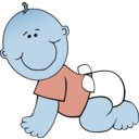 download Baby Boy Crawling clipart image with 180 hue color