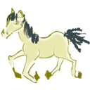 download Running Horse clipart image with 180 hue color
