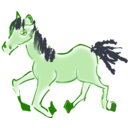 download Running Horse clipart image with 225 hue color