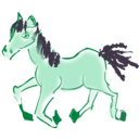 download Running Horse clipart image with 270 hue color