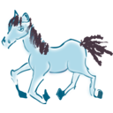 download Running Horse clipart image with 315 hue color