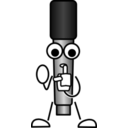 download Mike The Mic Going Shhh clipart image with 90 hue color