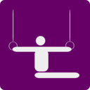 download Gymnastics Pictogram clipart image with 90 hue color