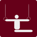 download Gymnastics Pictogram clipart image with 135 hue color