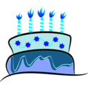 download Cake clipart image with 180 hue color