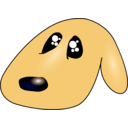 download Cute Sad Dog clipart image with 0 hue color