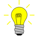 download Light Bulb On clipart image with 0 hue color