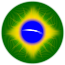 Rounded Brazil Flag