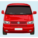 download Roter Vw Bus clipart image with 0 hue color