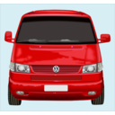 Roter Vw Bus