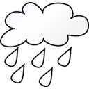 download Rain Line Art clipart image with 45 hue color