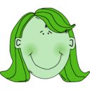 download Womans Face With Red Hair clipart image with 90 hue color