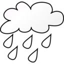 download Rain Line Art clipart image with 135 hue color
