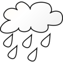 download Rain Line Art clipart image with 225 hue color