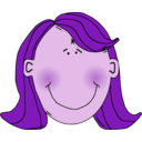 download Womans Face With Red Hair clipart image with 270 hue color