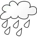 download Rain Line Art clipart image with 315 hue color