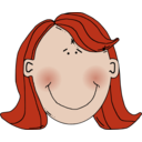 Womans Face With Red Hair