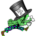 download Mad Hatter With Label On Hat clipart image with 90 hue color
