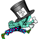 download Mad Hatter With Label On Hat clipart image with 135 hue color