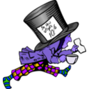 download Mad Hatter With Label On Hat clipart image with 225 hue color