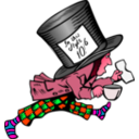 download Mad Hatter With Label On Hat clipart image with 315 hue color
