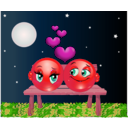 download Lovers Moon Smiley Emoticon clipart image with 315 hue color