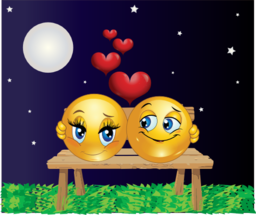 Lovers Moon Smiley Emoticon