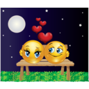 Lovers Moon Smiley Emoticon