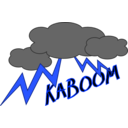 download Kaboom clipart image with 180 hue color