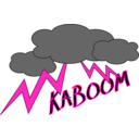 download Kaboom clipart image with 270 hue color