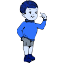 download Little Boy clipart image with 180 hue color