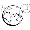 download Aussie Earth Outline clipart image with 90 hue color