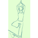 download Yoga Tree Pose clipart image with 45 hue color