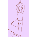 download Yoga Tree Pose clipart image with 225 hue color