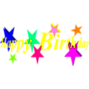 download Happy Birthday clipart image with 180 hue color