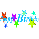 download Happy Birthday clipart image with 315 hue color