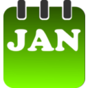 download January clipart image with 90 hue color