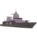 download German Bundeswehr Frigate clipart image with 180 hue color