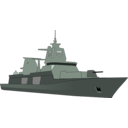 download German Bundeswehr Frigate clipart image with 315 hue color