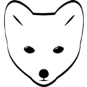 download Arctic Fox Head clipart image with 0 hue color