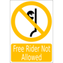 download Free Rider Not Allowed clipart image with 45 hue color