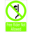 download Free Rider Not Allowed clipart image with 90 hue color