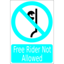 download Free Rider Not Allowed clipart image with 180 hue color