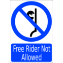 download Free Rider Not Allowed clipart image with 225 hue color