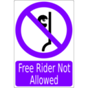 download Free Rider Not Allowed clipart image with 270 hue color