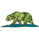 download Flag Of California Bear And Plot clipart image with 45 hue color